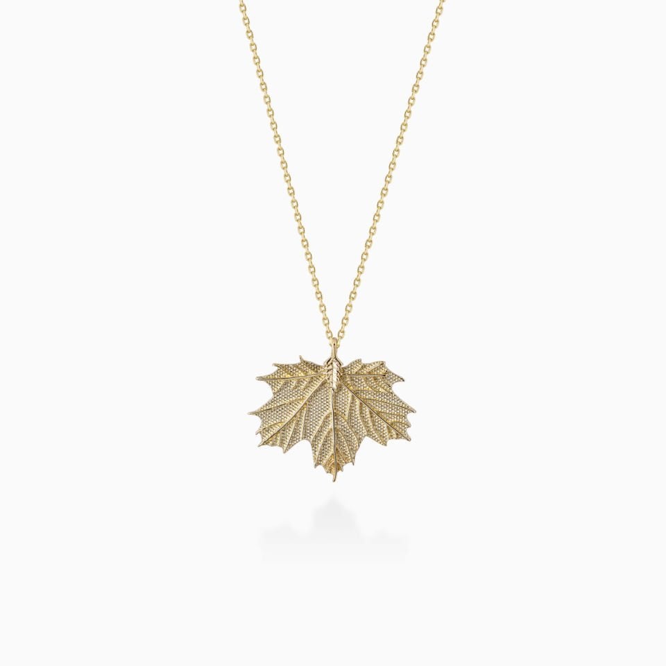 Çınar Ağacı Yaprağı Kolye